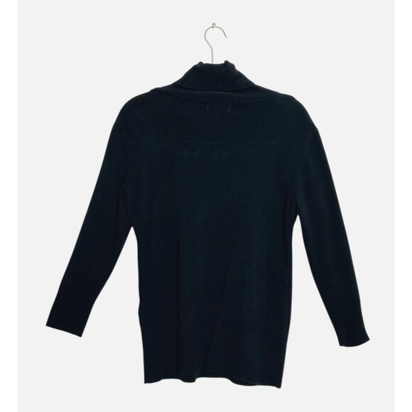 Klass Tailoring UK Women's Embroidery 3/4 Sleeve Turtleneck in Black - Sz M - Picture 2 of 5